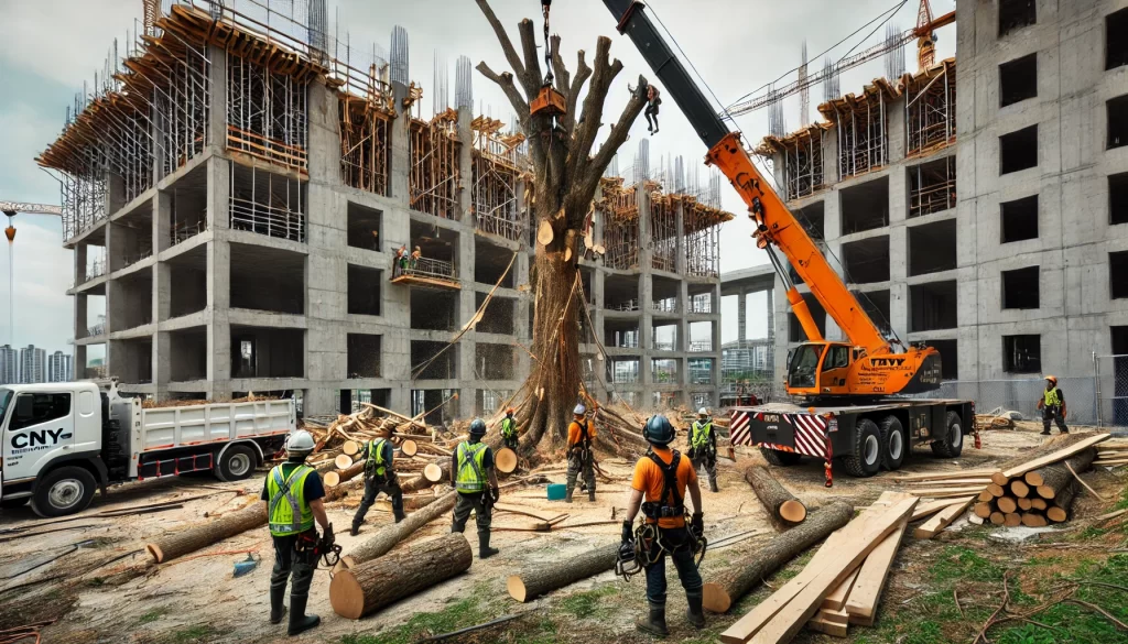 Tree Removal at a Construction Site